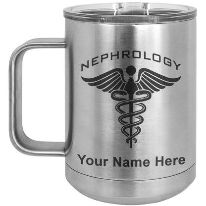 15oz Vacuum Insulated Coffee Mug, Nephrology, Personalized Engraving Included