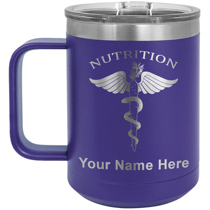 15oz Vacuum Insulated Coffee Mug, Nutritionist, Personalized Engraving Included