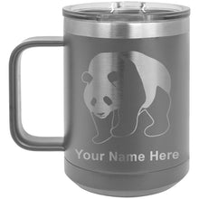 Load image into Gallery viewer, 15oz Vacuum Insulated Coffee Mug, Panda Bear, Personalized Engraving Included
