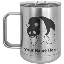 Load image into Gallery viewer, 15oz Vacuum Insulated Coffee Mug, Panda Bear, Personalized Engraving Included
