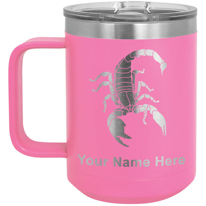 15oz Vacuum Insulated Coffee Mug, Scorpion, Personalized Engraving Included