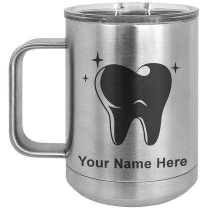 15oz Vacuum Insulated Coffee Mug, Tooth, Personalized Engraving Included