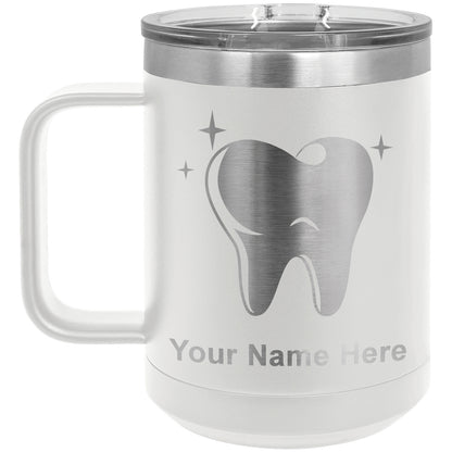 15oz Vacuum Insulated Coffee Mug, Tooth, Personalized Engraving Included