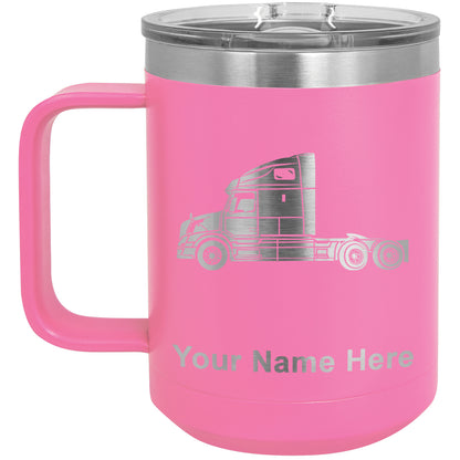 15oz Vacuum Insulated Coffee Mug, Truck Cab, Personalized Engraving Included