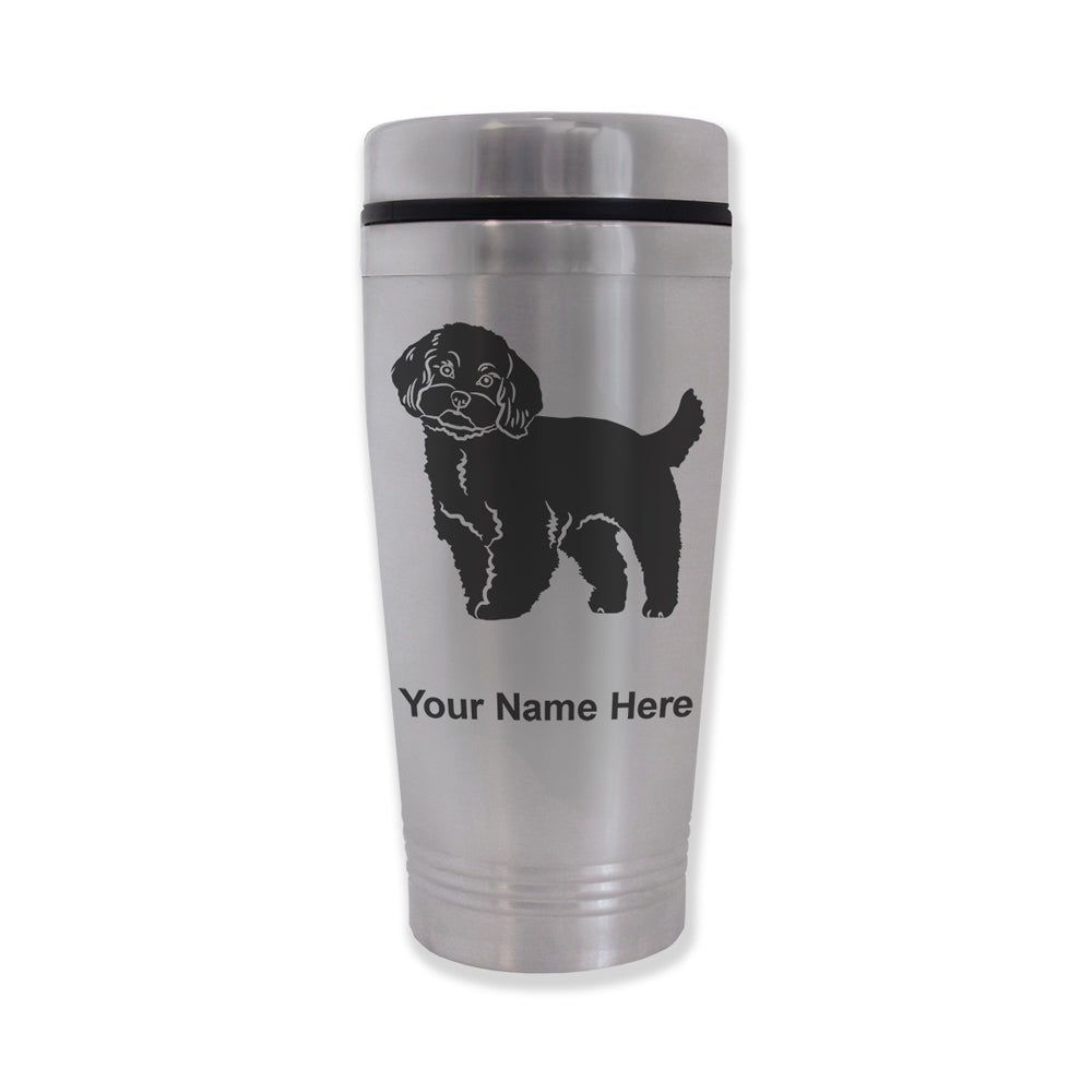 Commuter Travel Mug, Maltese Dog, Personalized Engraving Included