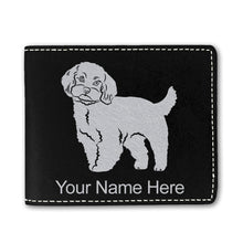 Load image into Gallery viewer, Faux Leather Bi-Fold Wallet, Maltese Dog, Personalized Engraving Included
