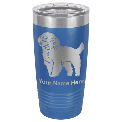 20oz Vacuum Insulated Tumbler Mug, Maltese Dog, Personalized Engraving Included