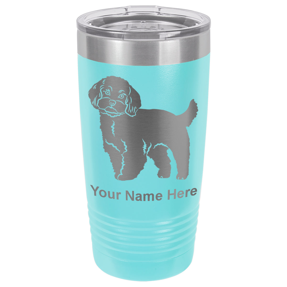 20oz Vacuum Insulated Tumbler Mug, Maltese Dog, Personalized Engraving Included