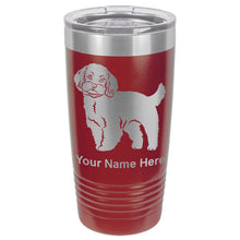 Load image into Gallery viewer, 20oz Vacuum Insulated Tumbler Mug, Maltese Dog, Personalized Engraving Included
