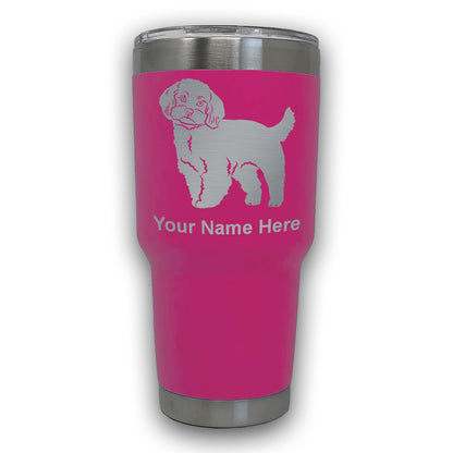 LaserGram 30oz Tumbler Mug, Maltese Dog, Personalized Engraving Included