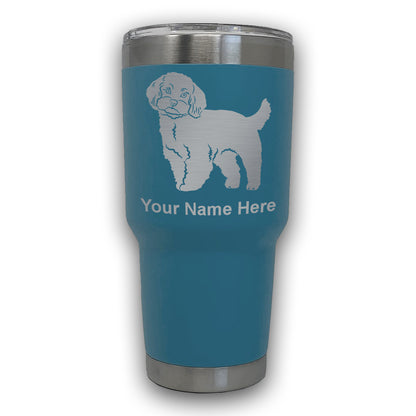 LaserGram 30oz Tumbler Mug, Maltese Dog, Personalized Engraving Included