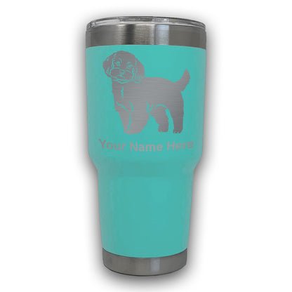 LaserGram 30oz Tumbler Mug, Maltese Dog, Personalized Engraving Included