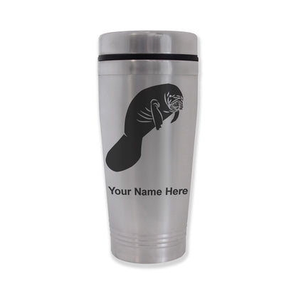 Commuter Travel Mug, Manatee, Personalized Engraving Included