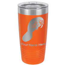Load image into Gallery viewer, 20oz Vacuum Insulated Tumbler Mug, Manatee, Personalized Engraving Included
