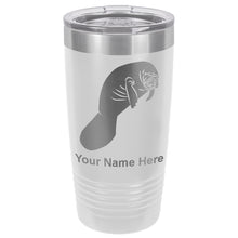 Load image into Gallery viewer, 20oz Vacuum Insulated Tumbler Mug, Manatee, Personalized Engraving Included
