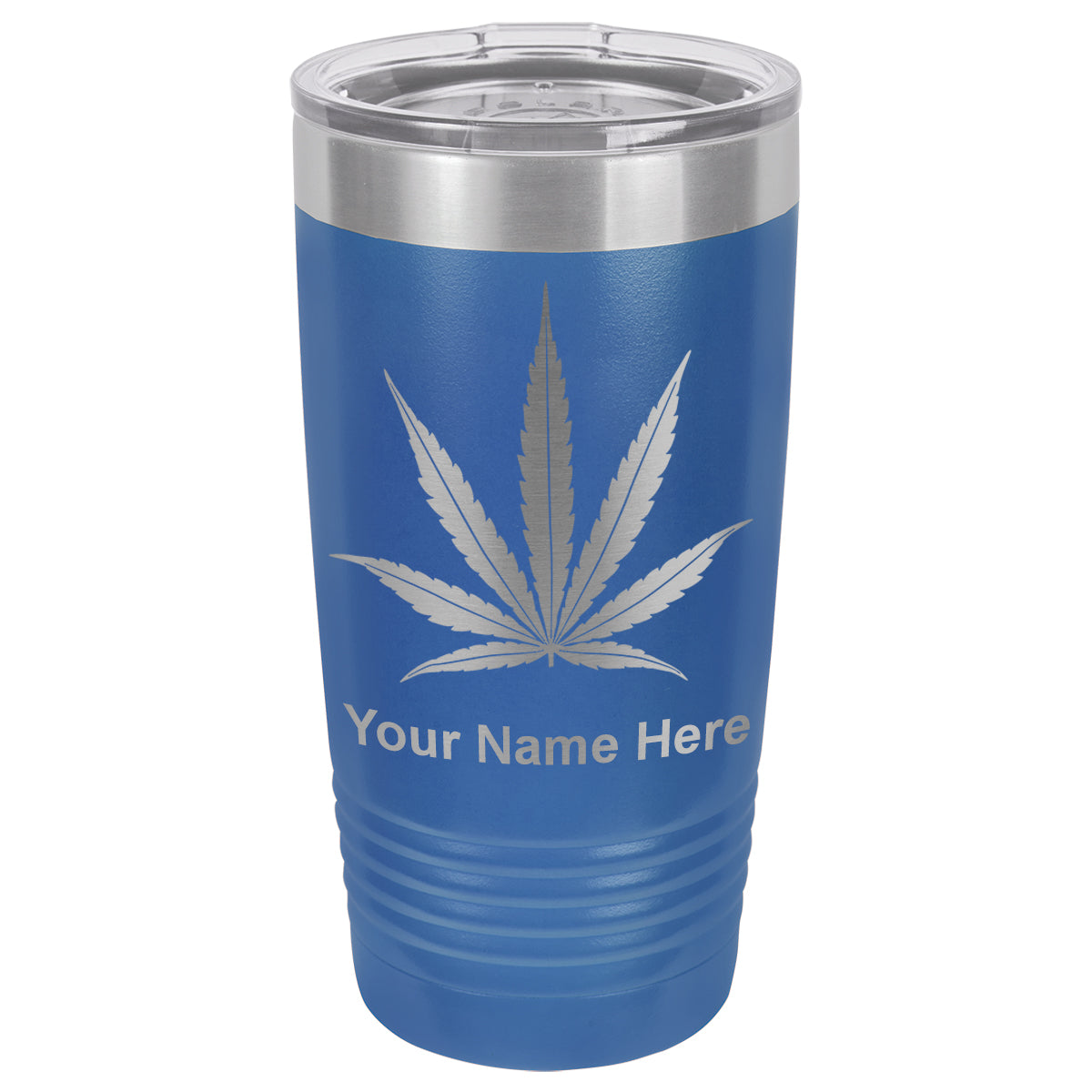 20oz Vacuum Insulated Tumbler Mug, Marijuana leaf, Personalized Engraving Included