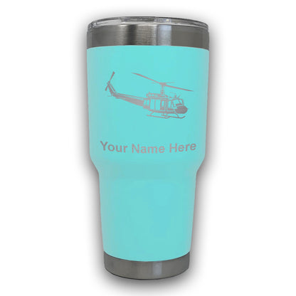 LaserGram 30oz Tumbler Mug, Military Helicopter 2, Personalized Engraving Included