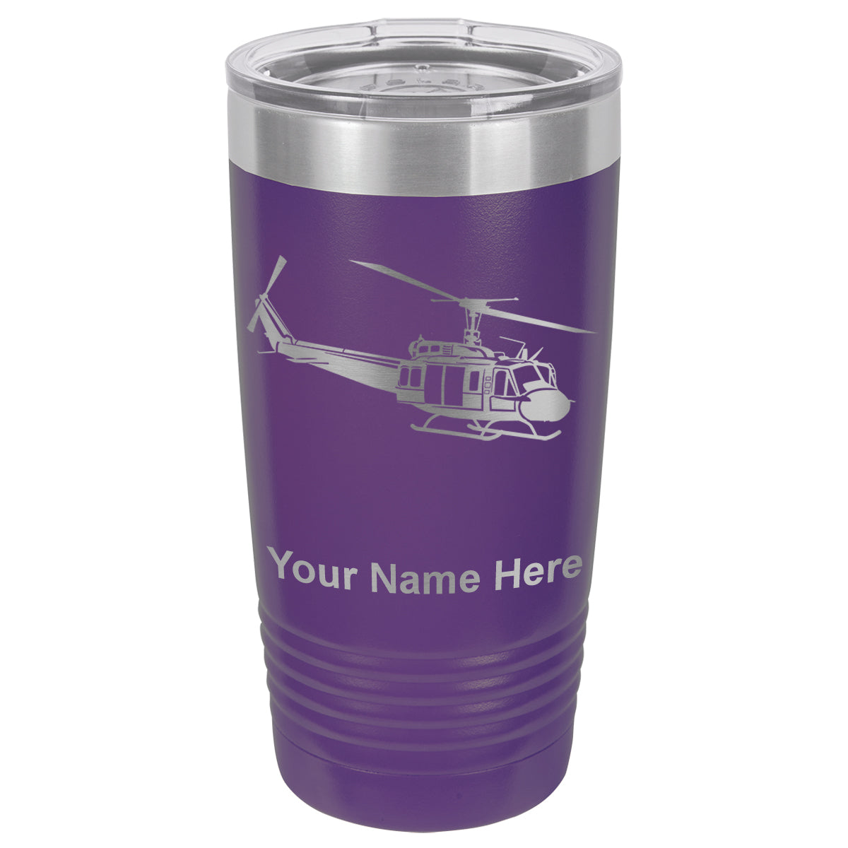 20oz Vacuum Insulated Tumbler Mug, Military Helicopter 2, Personalized Engraving Included
