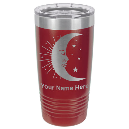 20oz Vacuum Insulated Tumbler Mug, Moon, Personalized Engraving Included
