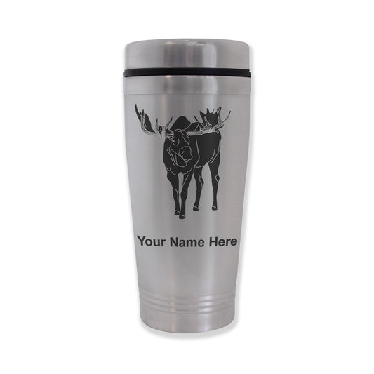 Commuter Travel Mug, Moose, Personalized Engraving Included
