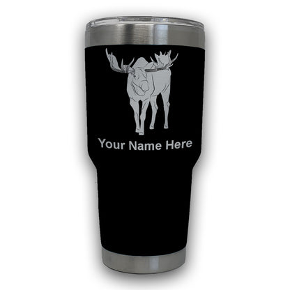 LaserGram 30oz Tumbler Mug, Moose, Personalized Engraving Included