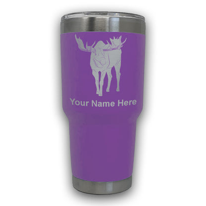 LaserGram 30oz Tumbler Mug, Moose, Personalized Engraving Included