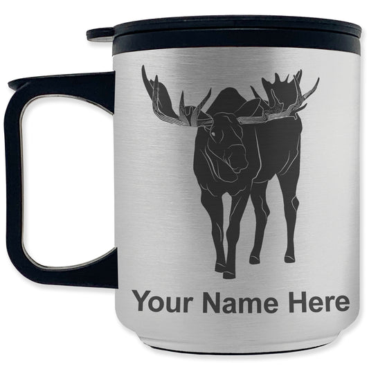 Coffee Travel Mug, Moose, Personalized Engraving Included
