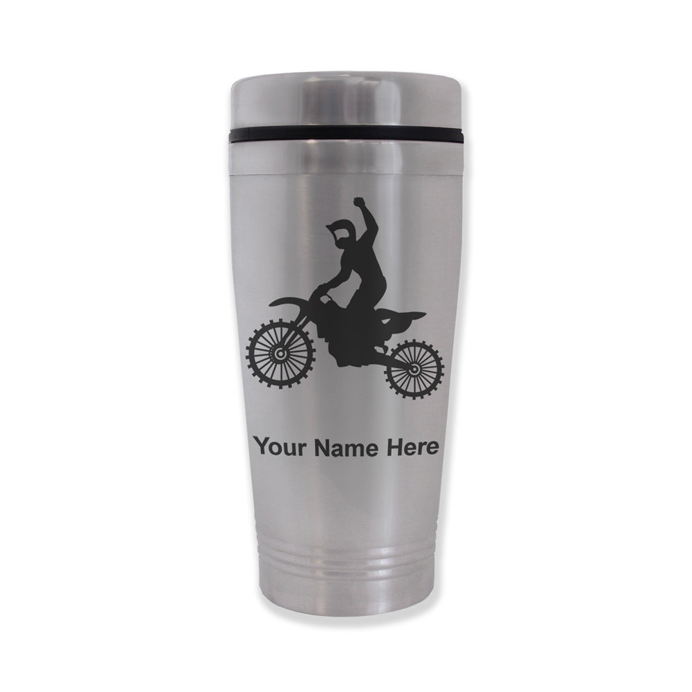 Commuter Travel Mug, Motocross, Personalized Engraving Included
