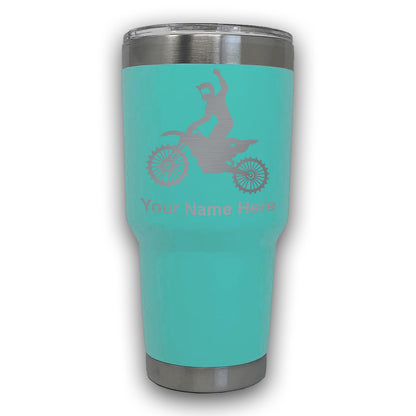 LaserGram 30oz Tumbler Mug, Motocross, Personalized Engraving Included