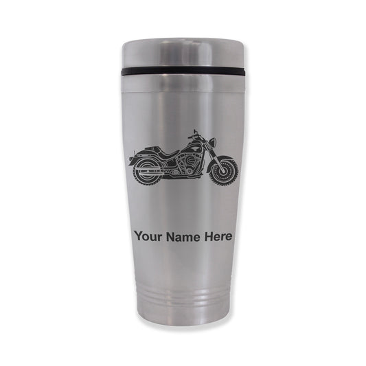 Commuter Travel Mug, Motorcycle, Personalized Engraving Included