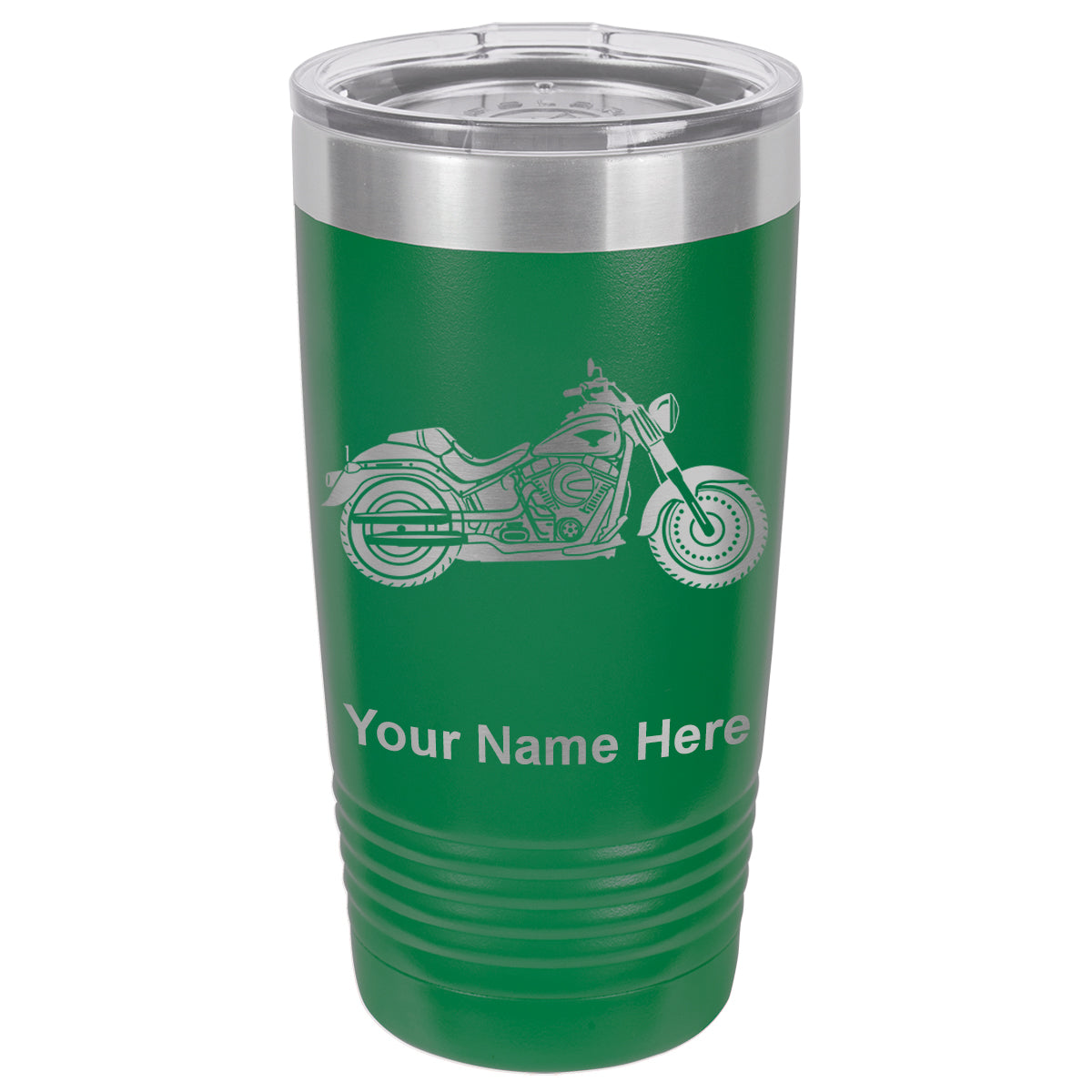 20oz Vacuum Insulated Tumbler Mug, Motorcycle, Personalized Engraving Included