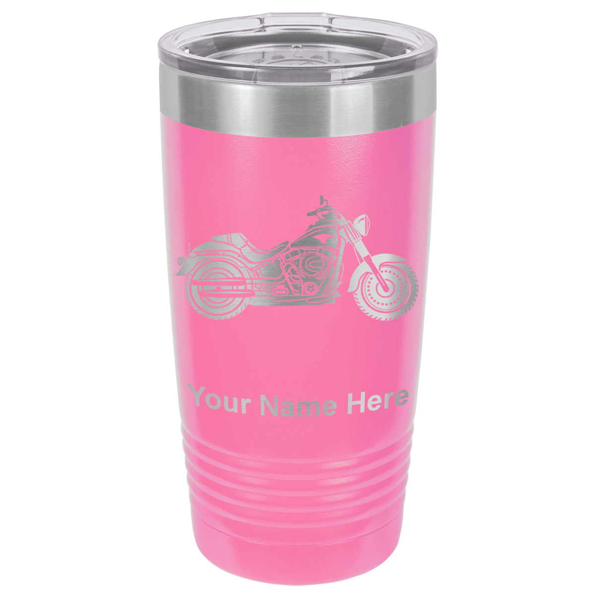 20oz Vacuum Insulated Tumbler Mug, Motorcycle, Personalized Engraving Included