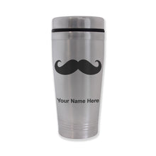 Load image into Gallery viewer, Commuter Travel Mug, Mustache, Personalized Engraving Included
