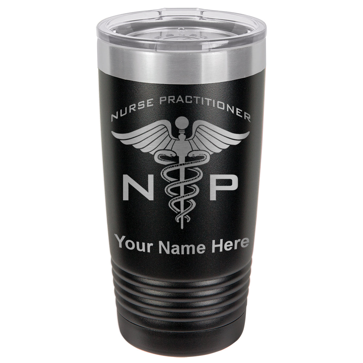 20oz Vacuum Insulated Tumbler Mug, NP Nurse Practitioner, Personalized Engraving Included
