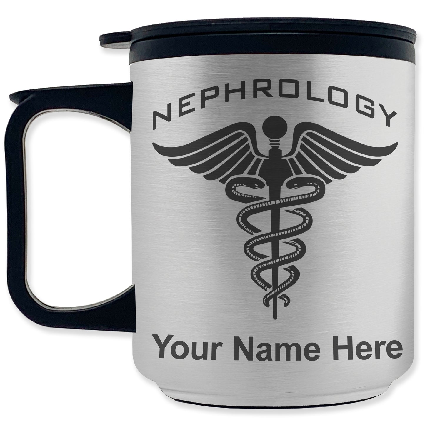 Coffee Travel Mug, Nephrology, Personalized Engraving Included