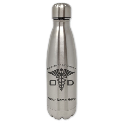 LaserGram Single Wall Water Bottle, OD Doctor of Optometry, Personalized Engraving Included