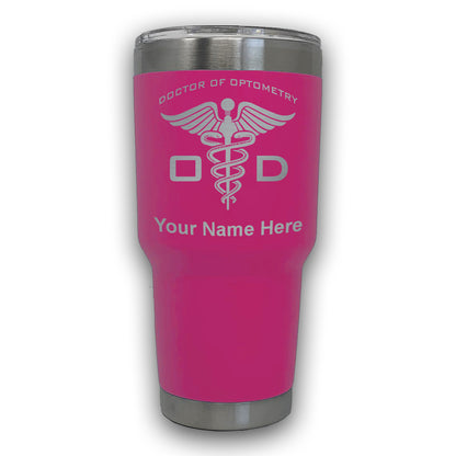 LaserGram 30oz Tumbler Mug, OD Doctor of Optometry, Personalized Engraving Included