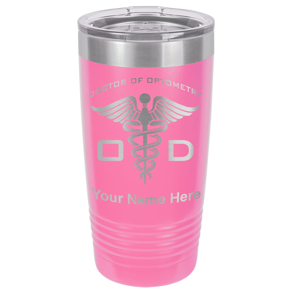 20oz Vacuum Insulated Tumbler Mug, OD Doctor of Optometry, Personalized Engraving Included