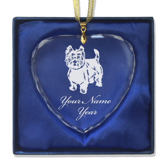 LaserGram Christmas Ornament, West Highland Terrier Dog, Personalized Engraving Included (Heart Shape)