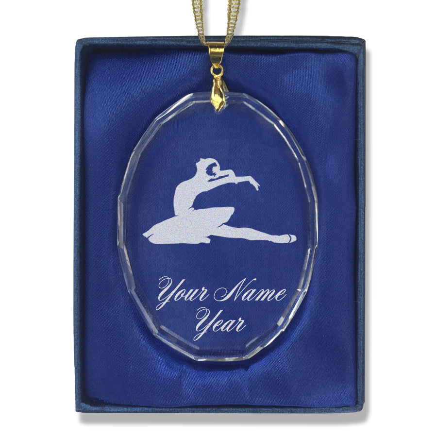 LaserGram Christmas Ornament, Dancer, Personalized Engraving Included (Oval Shape)
