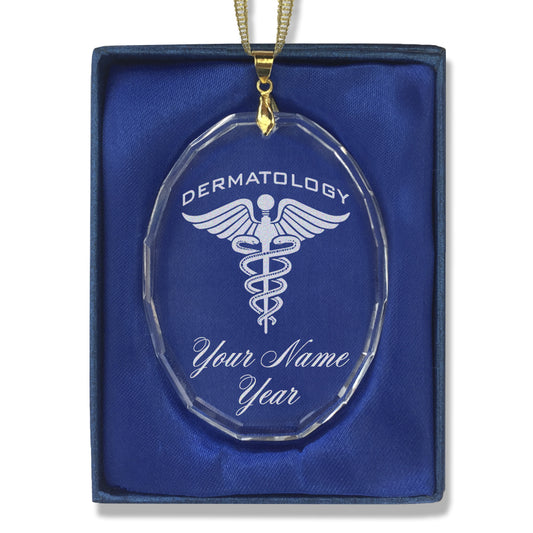 LaserGram Christmas Ornament, Dermatology, Personalized Engraving Included (Oval Shape)