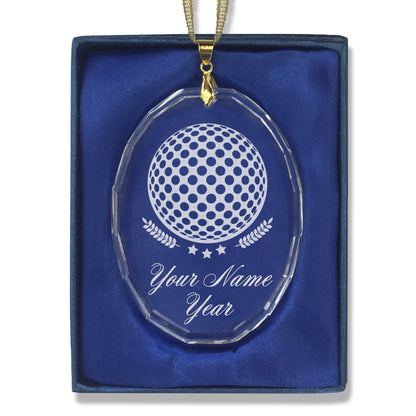LaserGram Christmas Ornament, Golf Ball, Personalized Engraving Included (Oval Shape)