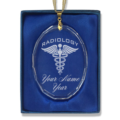 LaserGram Christmas Ornament, Radiology, Personalized Engraving Included (Oval Shape)