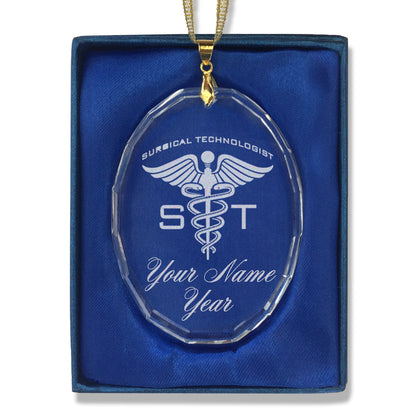 LaserGram Christmas Ornament, ST Surgical Technologist, Personalized Engraving Included (Oval Shape)