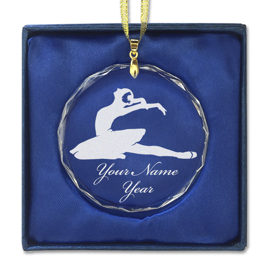 LaserGram Christmas Ornament, Dancer, Personalized Engraving Included (Round Shape)