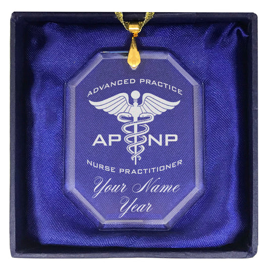 LaserGram Christmas Ornament, APNP Advanced Practice Nurse Practitioner, Personalized Engraving Included (Rectangle Shape)