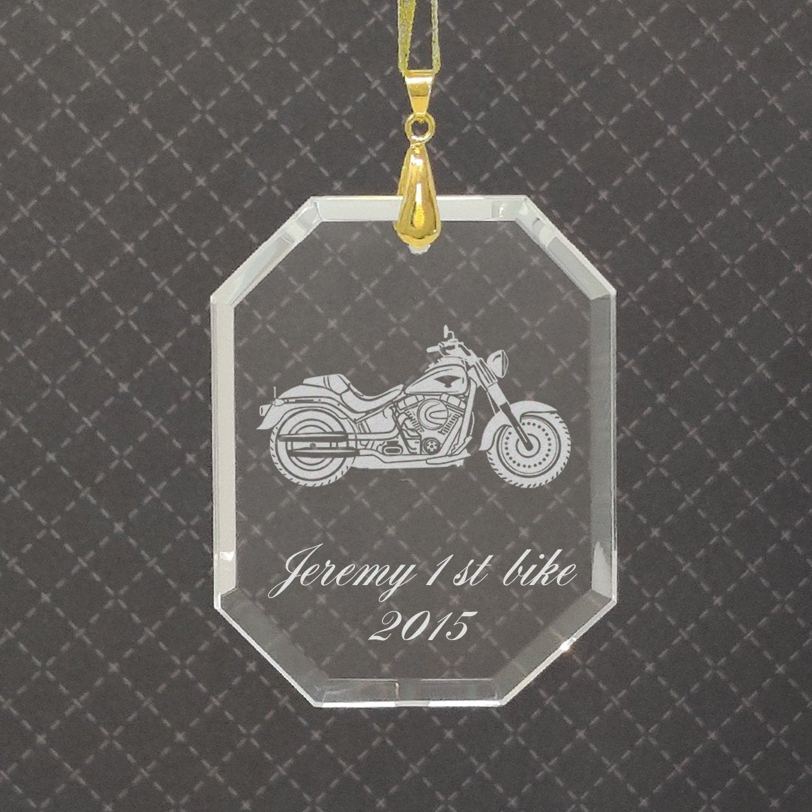 LaserGram Christmas Ornament, Snowmobile, Personalized Engraving Included (Rectangle Shape)