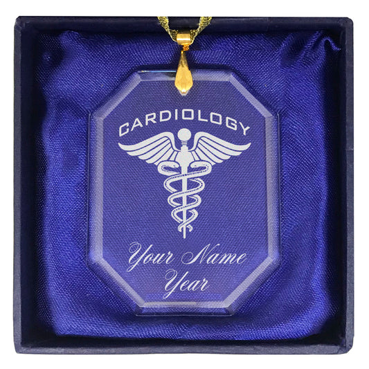 LaserGram Christmas Ornament, Cardiology, Personalized Engraving Included (Rectangle Shape)