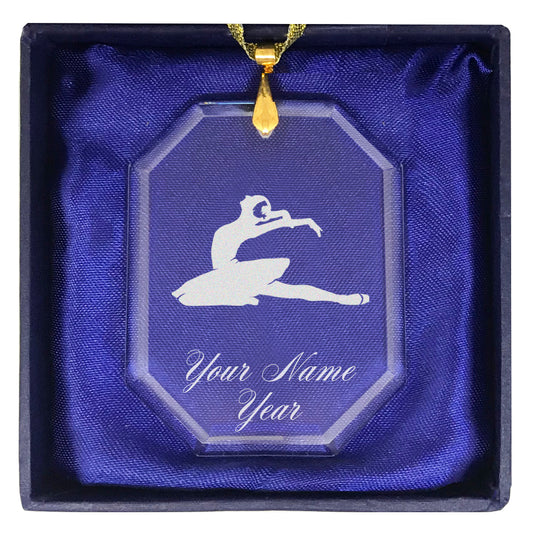 LaserGram Christmas Ornament, Dancer, Personalized Engraving Included (Rectangle Shape)