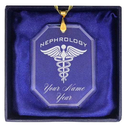 LaserGram Christmas Ornament, Nephrology, Personalized Engraving Included (Rectangle Shape)